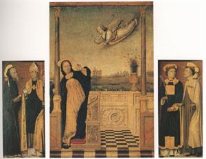 Carlo di Braccesco The Annunciation with Saints A triptych (mk05) France oil painting art